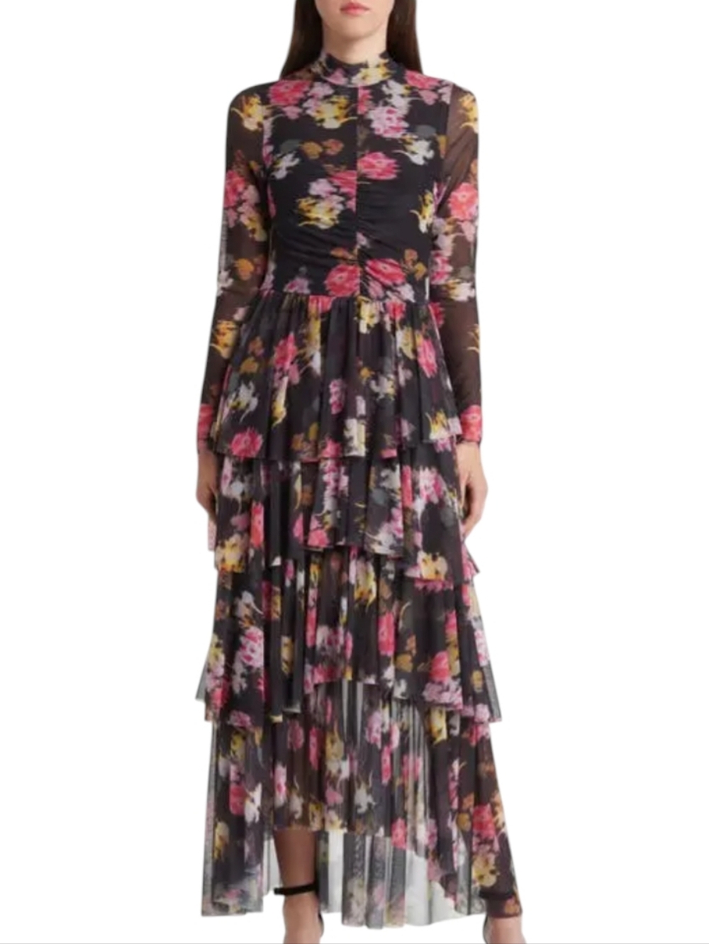 Tiloula Dress TED BAKER Long Sleeve Floral Size EU 5/US 12 - Picture 2 of 9